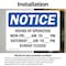 Signmission Hours Of Operation Mon - Fri _ Am - _, 14 in W x Rectangle, Vinyl Decal OS-2PACK-NS-D-1014-L-13541 - alternate 3